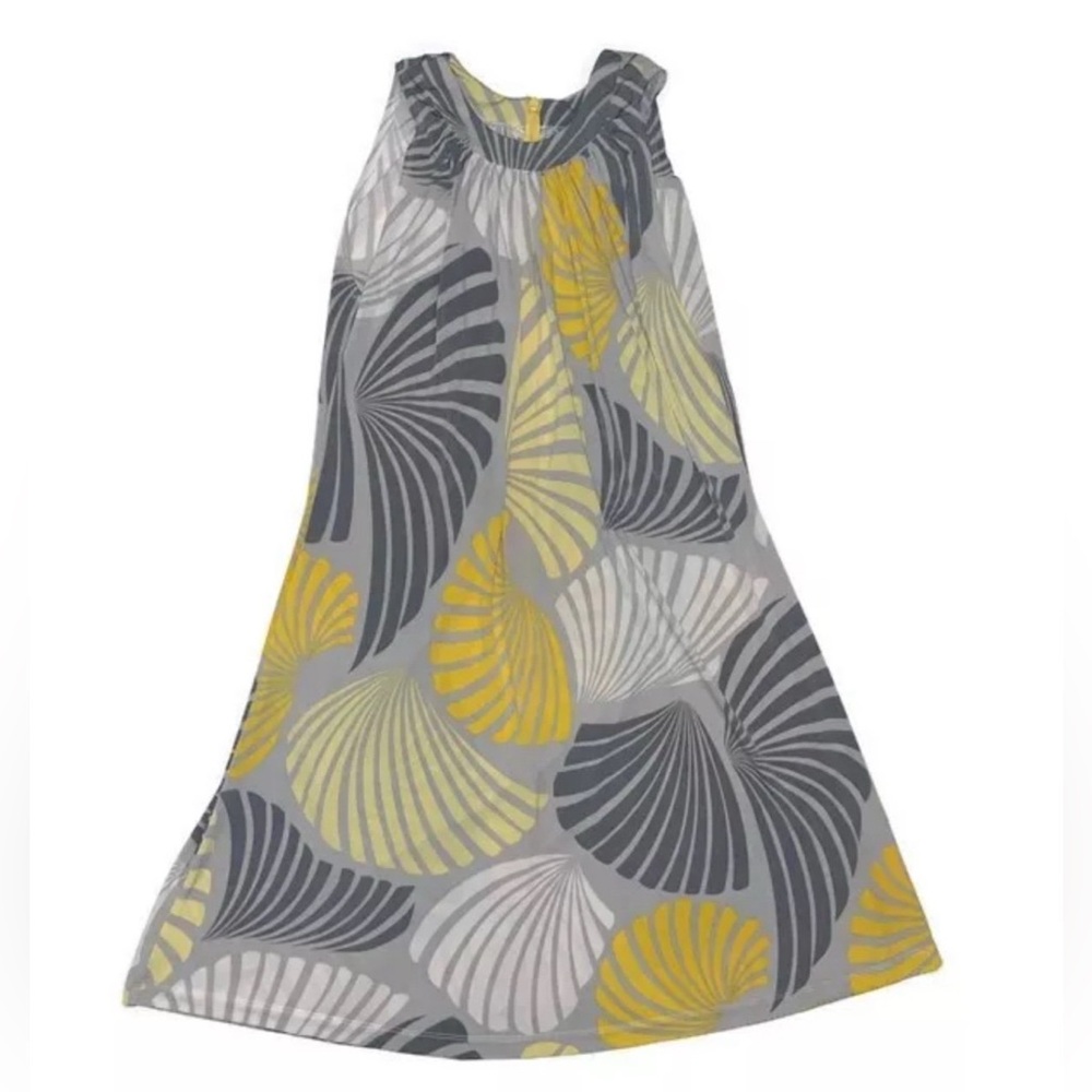 Donna Rae Women’s Size Small Gray and Yellow Sleeveless Dress with Zipper